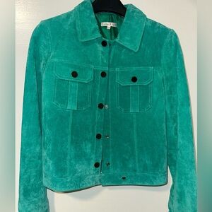Willow & Clay Jade green 100% suede bomber jacket. Excellent condition.Worn once